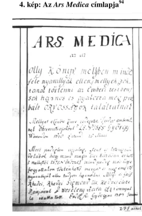 4. kép: Az Ars Medica címlapja 94   