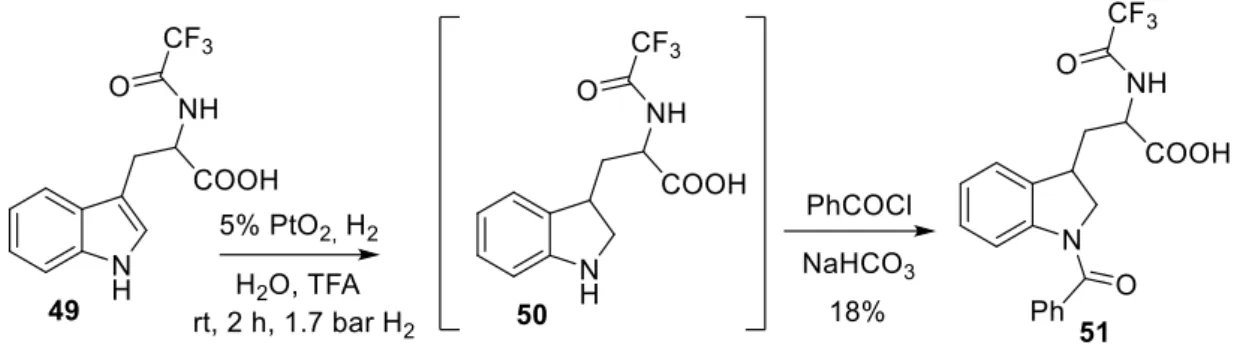 Figure 2.16. Synthesis of ergot alkaloid intermediates by Carr et al. [51]
