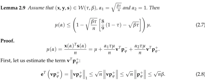 Figure 2.1 shows all ( β, τ ) pairs for which the upper bound given on the duality gap decreases, i.e., these are suitable from the point of view of our analysis.