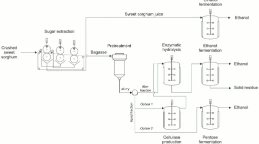 Figure 8. – Scheme of integrated sweet sorghum processing (Sipos et al., 2009) 