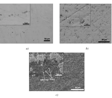 Fig. 2. SEM images of the morphological differences between the sintered composites. 