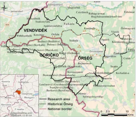 Figure 1: Situation of the research area. Base map: OpenStreetMap 