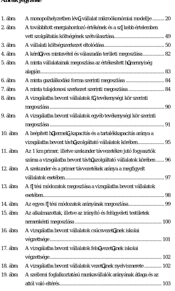 1. ábra A monopolhelyzetben lév  vállalat mikroökonómiai modellje ......... 20 2. ábra A továbbított energiahordozó értékének és a sz kebb értelemben