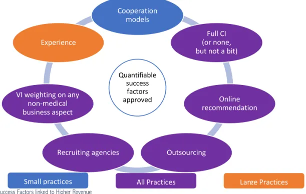Figure 7: Success Factors linked to Higher Revenue  (own development out of primary research) 