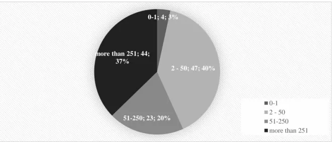 Figure 19: Company Size – Number of Employees  Source: research results 