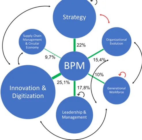 Figure 6 Overall view on influencing factors on BPM 