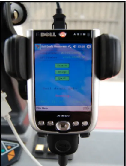 Figure 1. The developed software running on a PDA