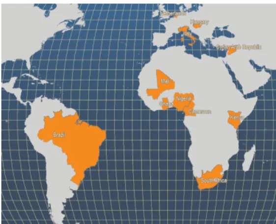 6. ábra. A világ legfőbb afrikai harcsa tenyésztő országai (Forrás: FAO  Fishery Statistics, 2006) 