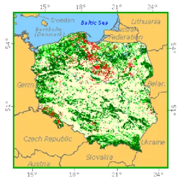 11. ábra: Lengyelország erdősültsége  