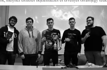 9. fotó: Idézők Könyvtára VI. e-sport-verseny döntőjének LoL-győztese a DEAC-Hackers 
