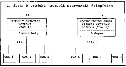 1. ábra: A projekt javasolt szervezeti felépítése 