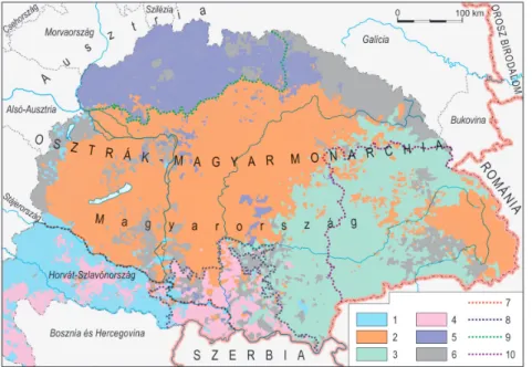 4. ábra: Magyarország nagyobb nemzeti kisebbségeinek etnikai alapú területi autonómiára vonatkozó  követelései (a 19