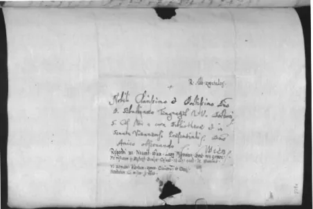 Abb. 2: Adresse und Vermerke auf der Rückseite des Briefes Seyfried an Tengnagel,   16