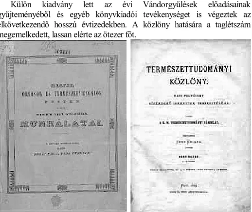 1. ábra Magyar Orvosok és Természetvizsgálók  Pesten 1842 