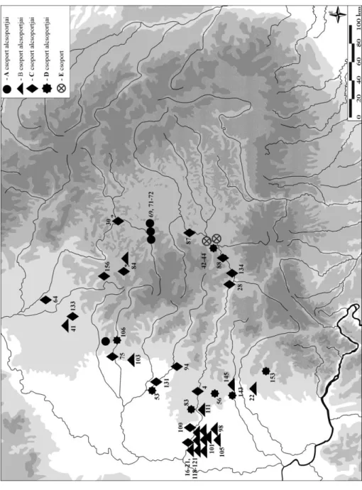 4. térkép. A X. század és a XI. század első harmadának temetőtípusai 