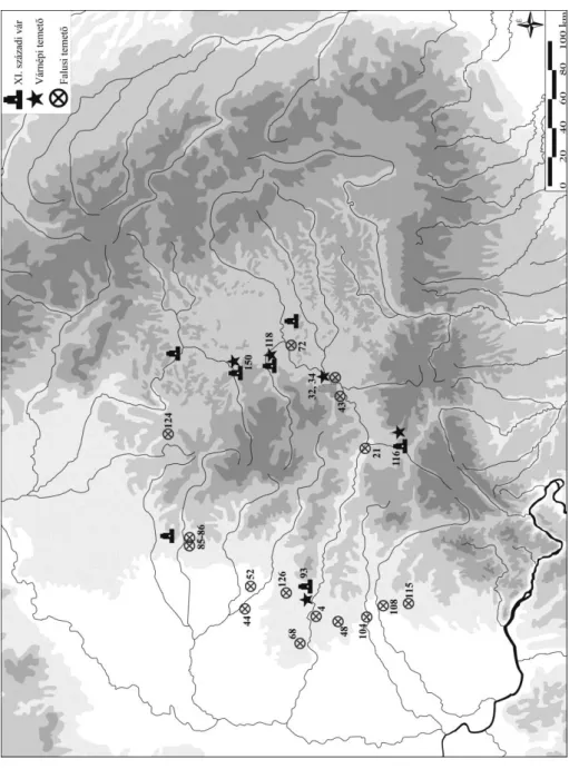 5. térkép. XI. századi temetőtípusok. 