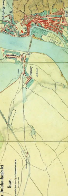 11. térkép:Kettős hídfő terve Esztergomnál (K VII k 197-520)