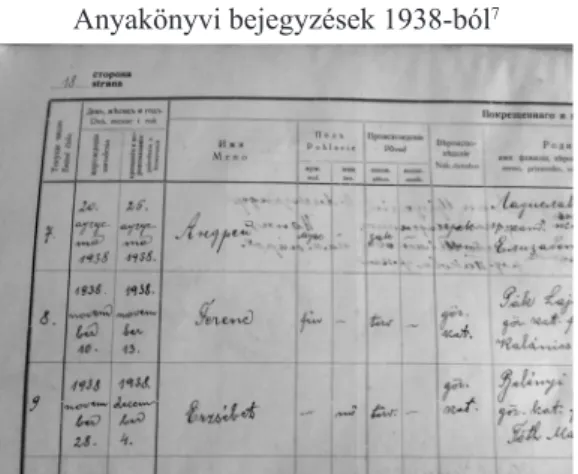 A 6. kép a hatalomváltás nyelvi következményeit láttatja. Amikor 1938 no- no-vemberében az első bécsi döntéssel a régió déli, túlnyomórészt magyarok lakta  sávja visszatért Magyarországhoz, ez újra magával vonta a hivatalos nyelv  megvál-tozását is