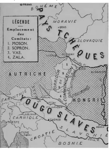 3. térkép. Arthur Chervin térképe a szláv korridorról 