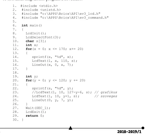 156. ábra: a) grafikus és b) szöveges koordináták  A 156. ábrát megvalósító program a következő: 