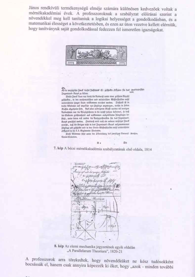 7. kép  A bécsi  mérnökakadémia szabályzatának első oldala,  1814