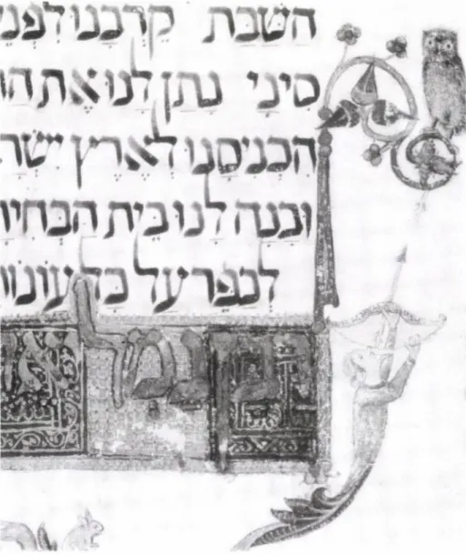 Fig. 18. Decoration in the margin of the  K a u f m a n n Haggadah. 