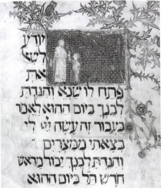 Fig. 17. Decoration in the margin of the Kaufmann Haggadah. 