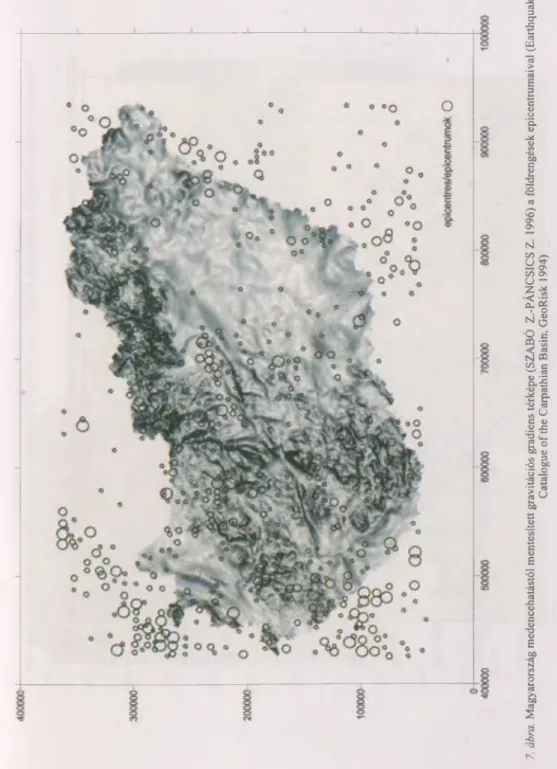 7. ábra.Magyarországmedencehatástól mentesítettgravitációs gradiens térképe(SZABÓZ.-PÁNCSICSZ