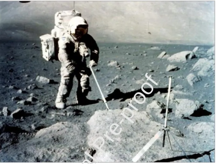 Figure 4:  Apollo 17 astronaut Harrison Schmitt collects samples from Taurus-Littrow (Image: 