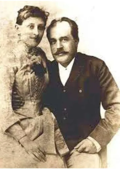 3. ábra Alexander Béla feleségével, Schwarz Elzával 