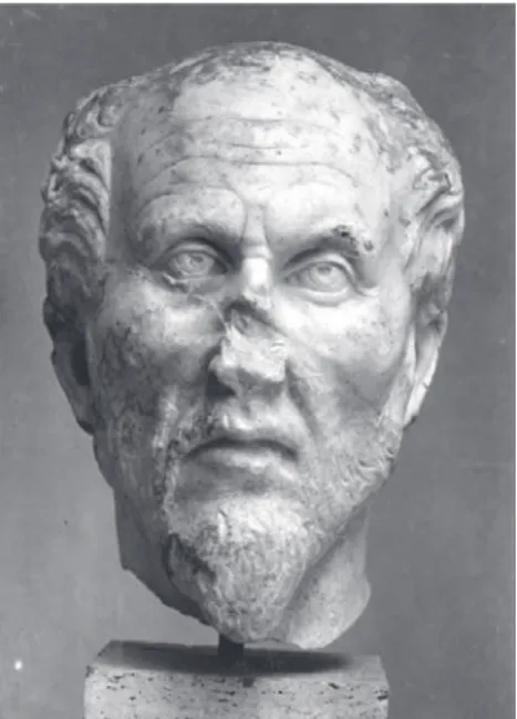 Fig. 4.4—Head of Plotinus, Ostia  Antica, Museo Ostiense, second half of  the third century.