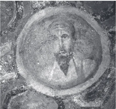 Fig. 4.7—Saint Paul, fresco in the catacomb of Saint Thecla in Rome, fourth century.