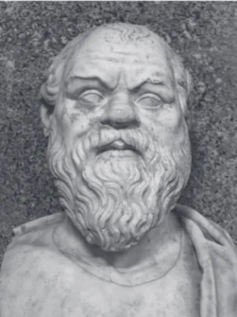 Fig. 4.1—Bust of Socrates, Rome,  Musei Vaticani, fourth-century Roman  copy of a Greek original.