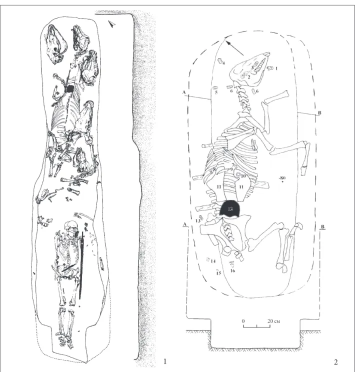 Fig 2 In situ chainmail fragments 1: szegvár-oromdűlő, grave 33 (lőrinczy, somogyi 2018, 232, abb