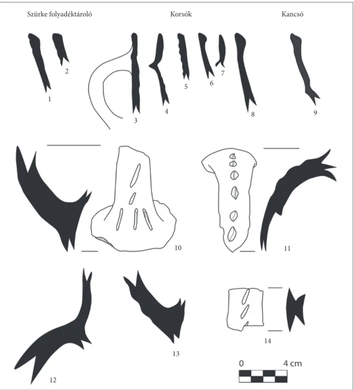 Fig. 7 csónak street 1–3, district i, Budapest. reduction fired jugs from Pit 26. 1–9: types of rims;  