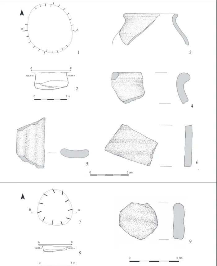 9. kép 1–6: 44. objektum (45. Snr); 7–9: 45. objektum (46. Snr) Fig. 9 1–6: Feature no