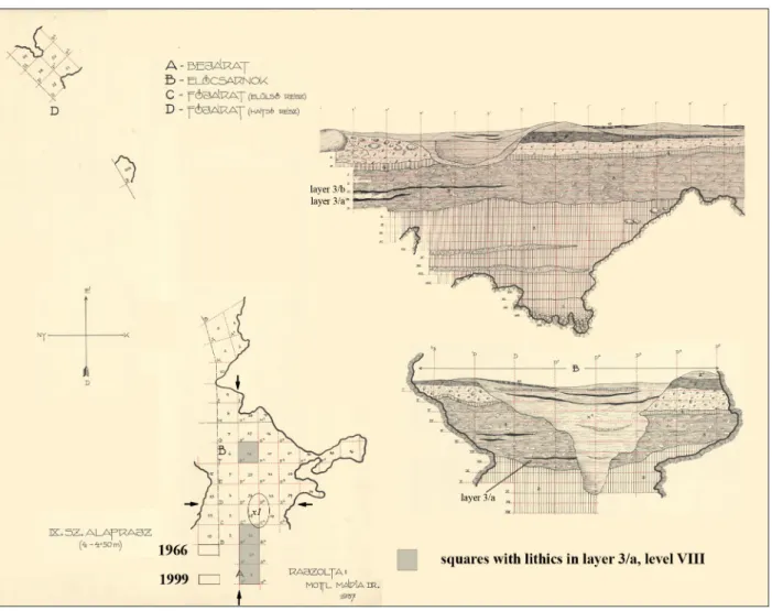 Fig. 6 Map and sections of layer 3/a 