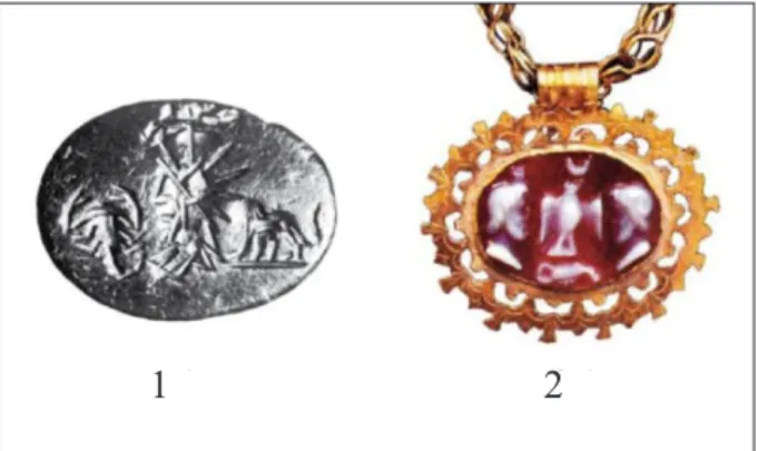 4. kép 1: Fekete jáspis amulett, Szófia, Kr. u. 3–4. sz. 