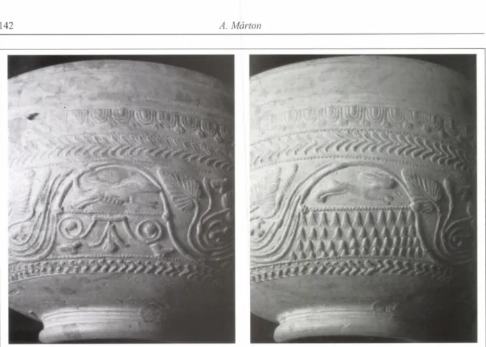 Fig.  2  Bol à reliefs provenant  de  la nécropole de  L ’Hospitalet-du-Larzac  près de la  Graufesenque