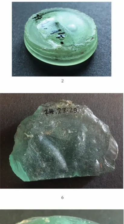 Fig. 2. Re-Used Glass Fragments from Intercisa.
