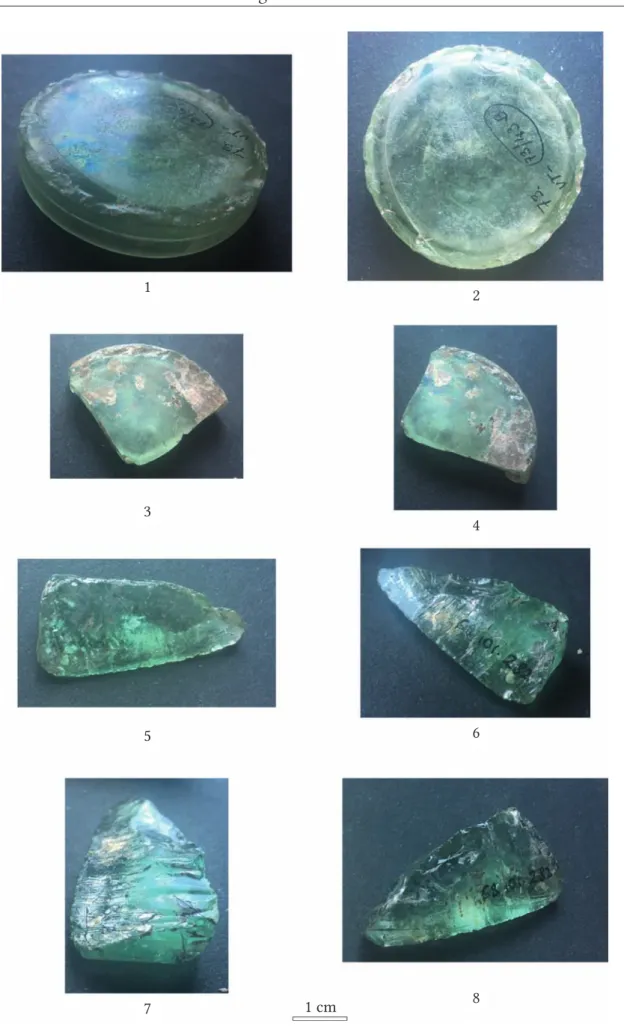 Fig. 4. Re-Used Glass Fragments from Intercisa.