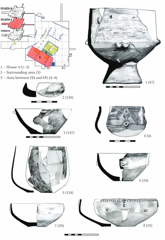 Fig. 30. Refitted vessels from the early occupation at Öcsöd-Kováshalom.