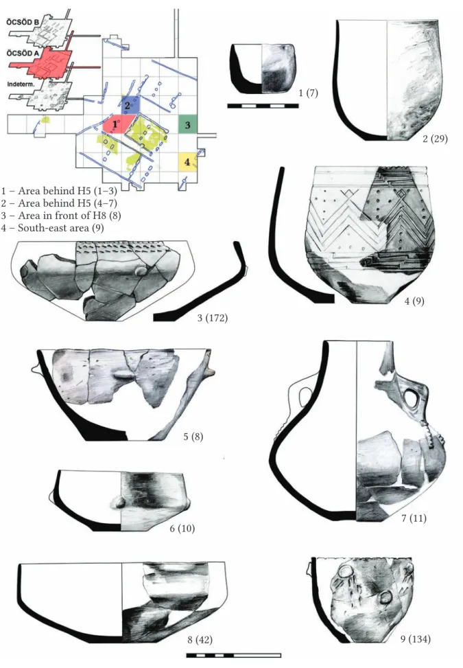 Fig. 33. Refitted vessels from the early occupation at Öcsöd-Kováshalom.