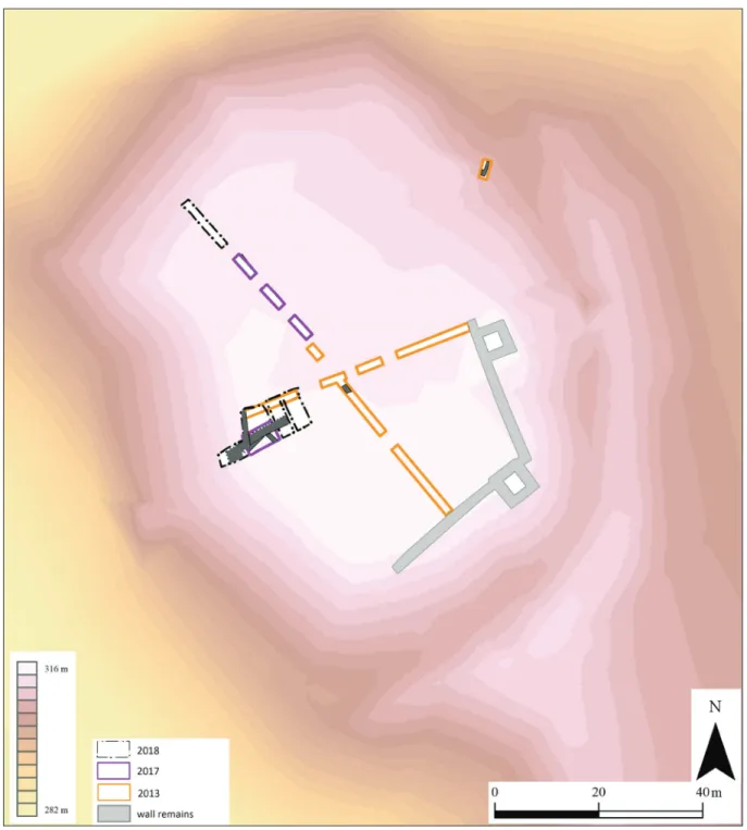 Fig. 4. Excavation plan of 2013–2018 (Sz. B. Nagy). 