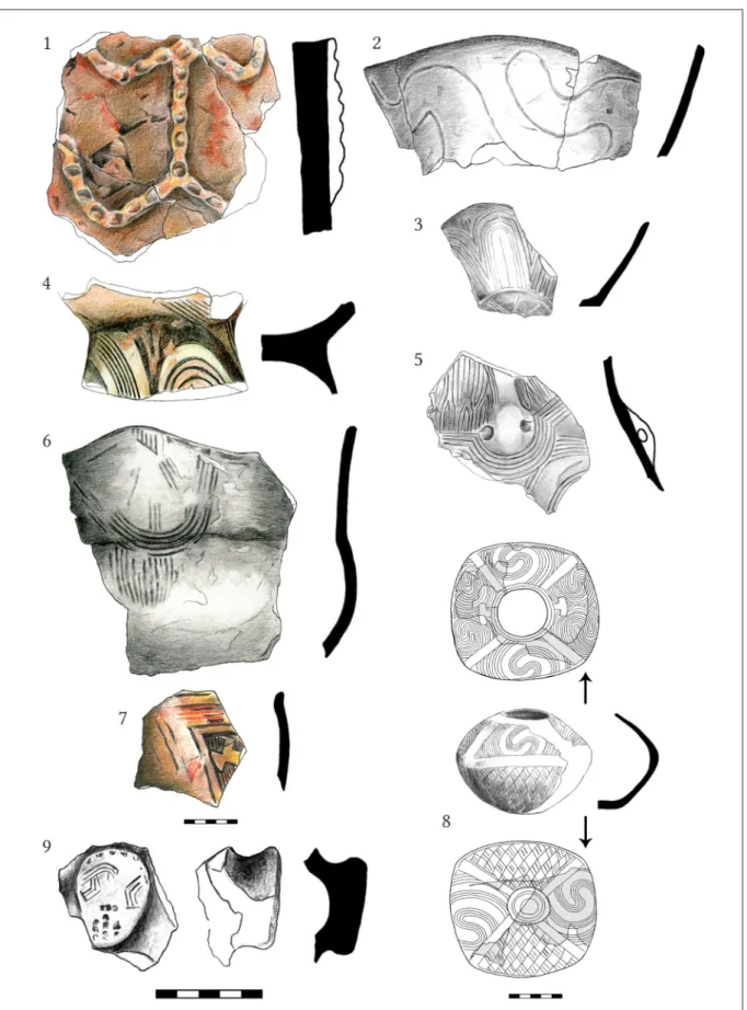 Fig. 5. Decorated vessels from Kántorjánosi-Homoki-dűlő.