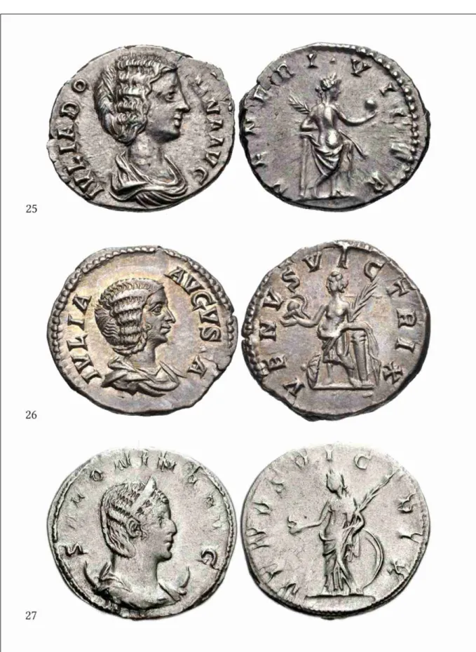 Fig. 9.  25. Denar von Iulia Domna, Rom, während der Herrschaft  des Septimius Severus