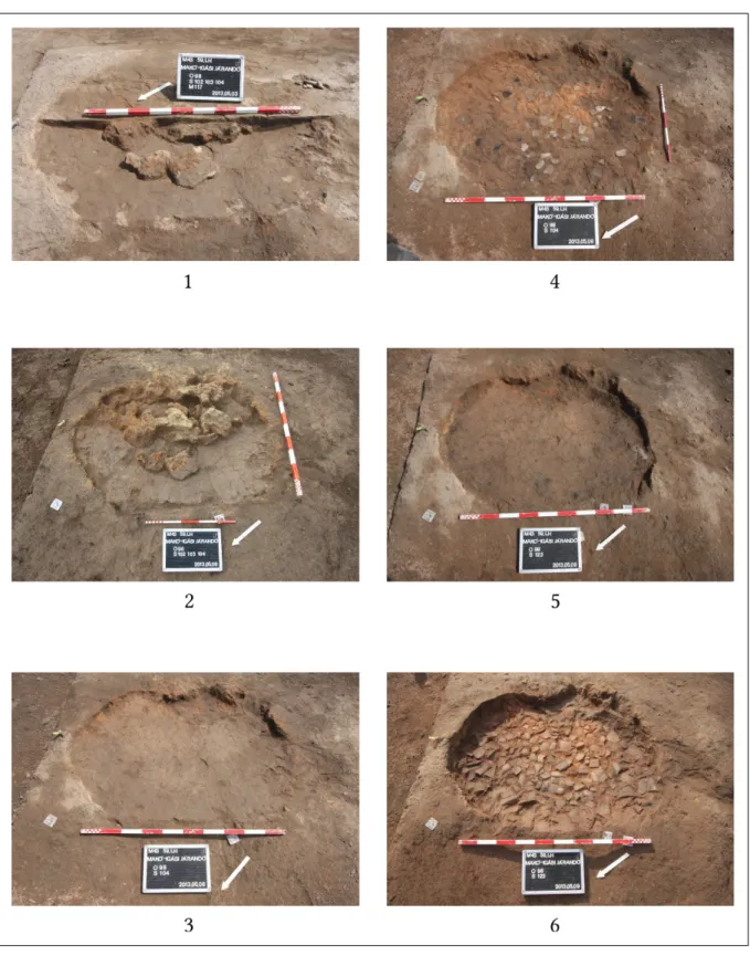 Fig. 3. Remains of the vault and multiple foundation layers of an oven (Photos: D. Bartus).