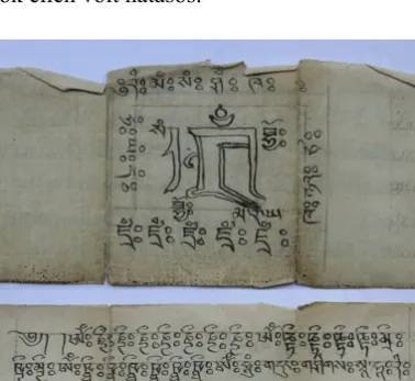 4. kép Tibeti írásos védelmező ábra és szöveg 