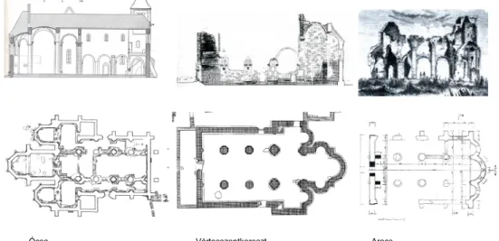 Figure 6 Plans of the monasteries, as on Figure 5