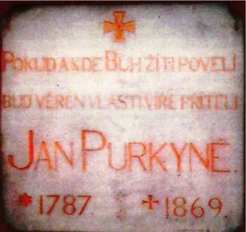 7. ábra Jan Purkinje síremléke a prágai temetőben 